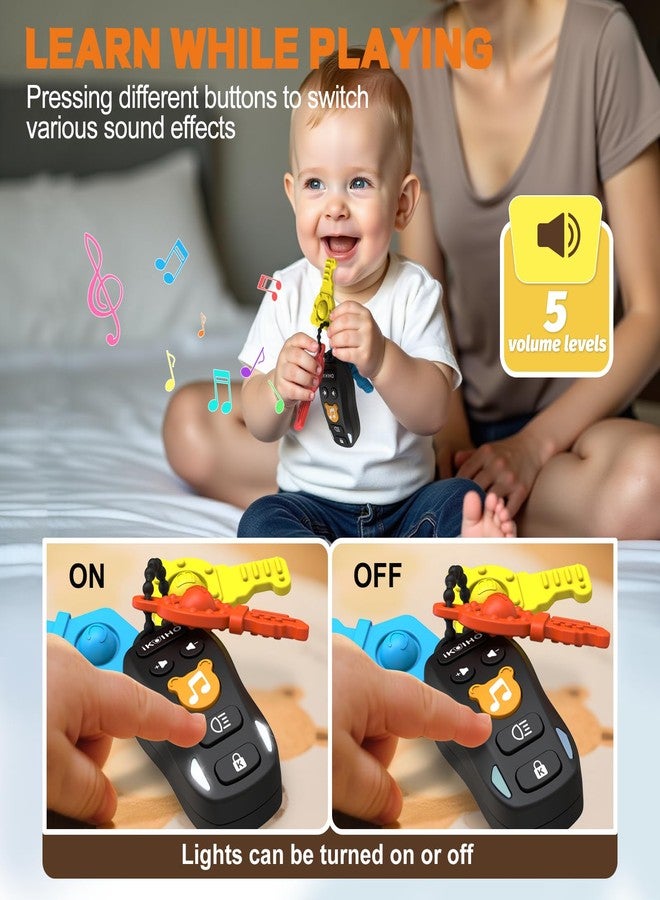 iKOIHO Baby Toy Car Keys - Baby Keys Toy Pretend Play with Sounds & Lights Interactive Musical Sensory Learning Toys Gifts for 1 Year Old Boys Girls Infant Toddlers Kid Age 6+ Months - Image 3