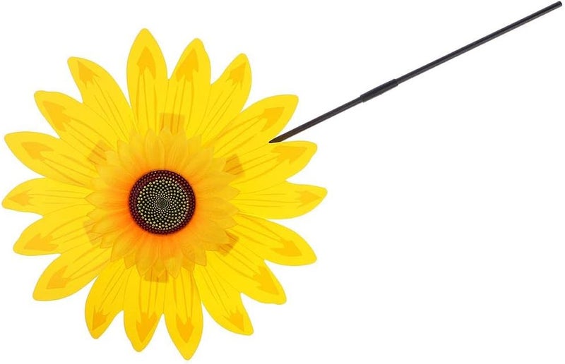 klarako Colorful Pinwheels - Windmills Suitable for Garden, Party, Outdoor, Yard, Decoration, Yellow - Image 1