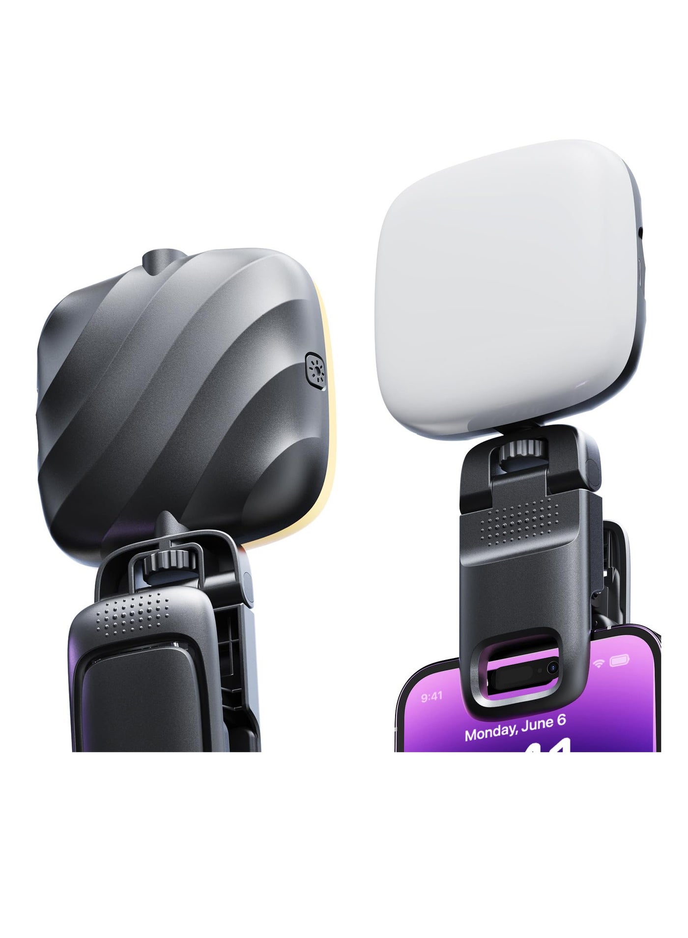 إكسيفور Excefore Led Video Light Selfie Light With Front Back Phone Clip