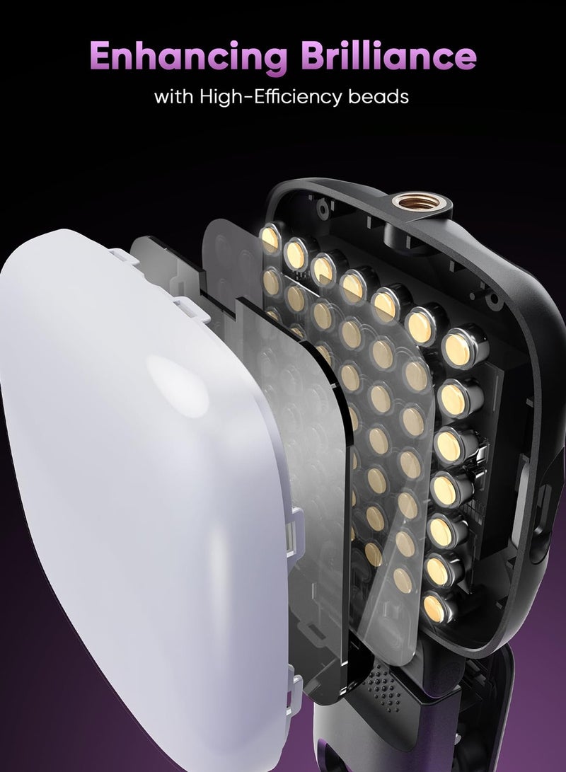 Excefore LED Video Light, Selfie Light with Front & Back Phone Clip, Selfie Light for iPhone, with 3 Light Modes, Portable Light for TikTok, Makeup, Vlog, Selfie, Live Stream  - Image 4