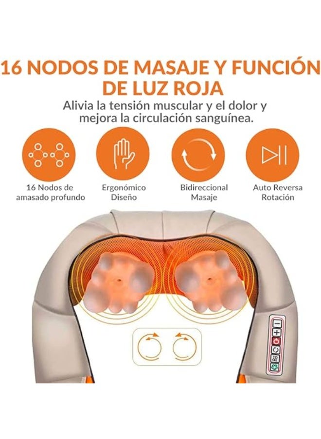 Neck and Shoulder Massager – Electric Shiatsu 3D Rotation with Heat, 3-Speed Deep Tissue Massage for Back, Legs, Feet, Arms, Full Body – Perfect Gift - Image 5