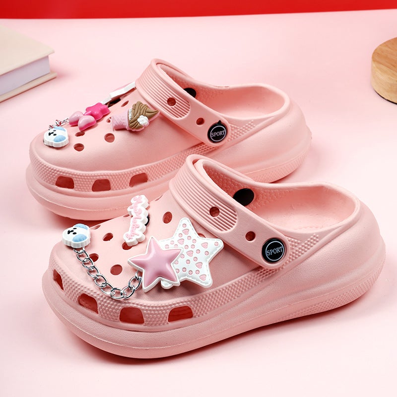 Cartoon Star Shoes, Children'S Clogs, Baby Home Children'S Toe-Toe Slippers, Non-Slip Outer Wear, Wear-Resistant Sandals - Image 4