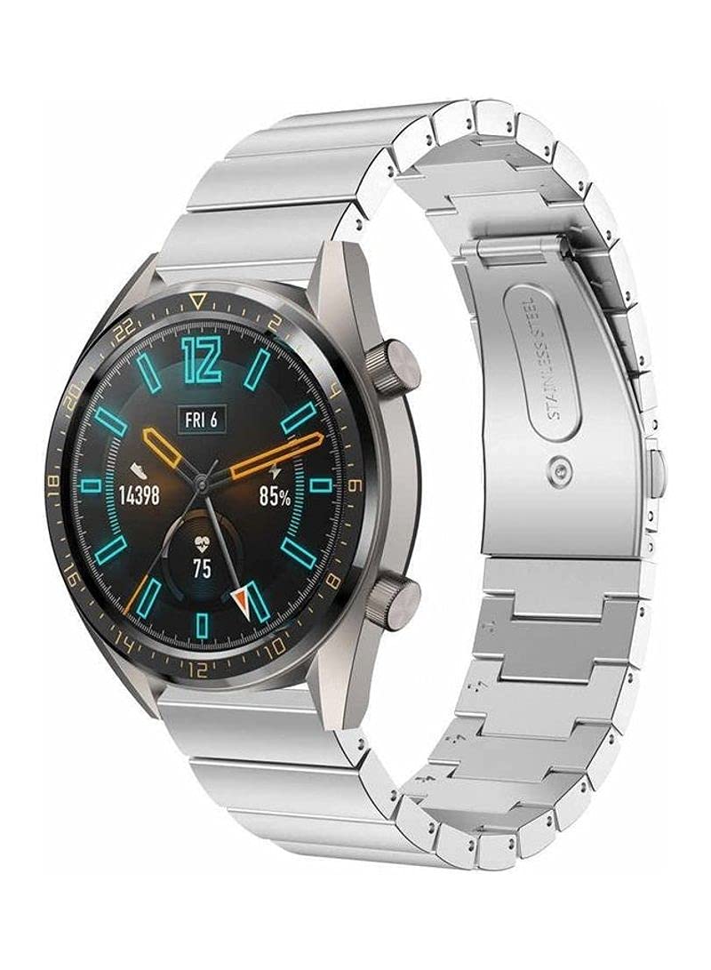 Elite Ceramic Strap Compatible with Huawei Watch GT2/GT/Honor Magic 2 – Silver 22mm Premium Smartwatch Band - Image 2