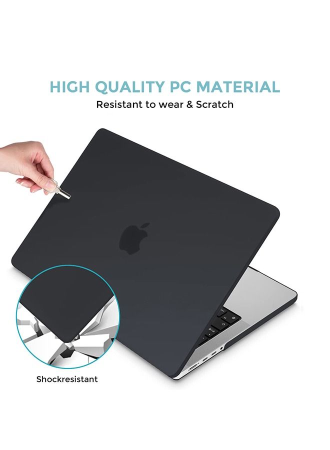O Ozone Matte Case Compatible for MacBook Pro 16 inch Case A2485 Hard Shell Cover for 2021 MacBook Pro 16.2 - Black  - Image 3