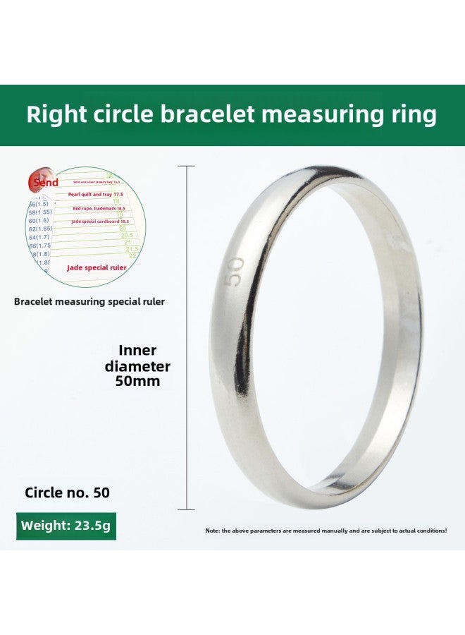 Round Bracelet Measuring Ring 50-68 Wrist Measuring Inner Diameter Measuring Jade Ring Mouth Ring Number Gold And Silver Bracelet Measuring-Model:Circle Of Bracelet (No. 50)  - Image 1