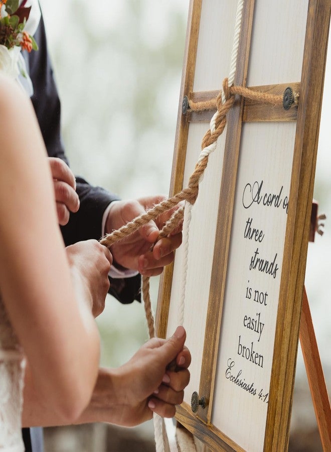 ifeolo A Cord of Three Strands Wedding Ceremony Sign, 22×16" Three Strands Cord Unity Cross,Unity Rope Braid for Ceremony, Religious Christian Anniversary Wedding Gift for Couples 2026 - Image 3
