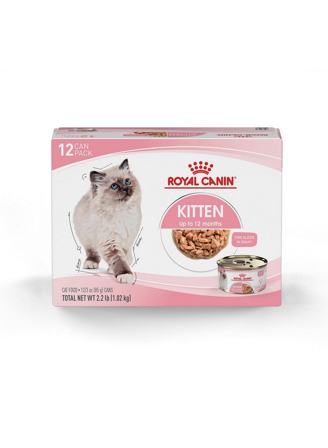 رويال كانين طعام القطط المعلب من رويال كانين فيلين هيلث نيوتريشن للقطط الصغيرة، شرائح رقيقة في المرق، عبوة من 12 علبة، 3 أونصة - Image 1