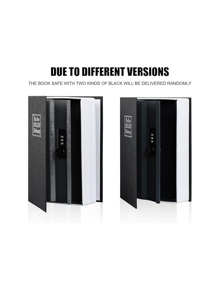 كيه واي كيودوليد خزنة بتصميم كتاب تحويل مع قفل برمز، صندوق قفل معدني مخفي سري، صندوق جمع النقود، 9.5 انش × 6.2 انش × 2.2 انش، اسود، مقاس L - Image 2