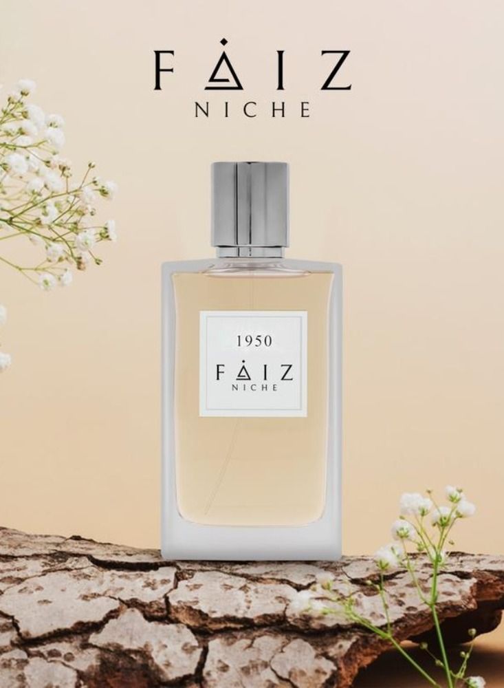 Faiz NICHE مجموعة فايس نيش 1950 عطر أمبر وودي أو دو بارفان للنساء والرجال 80 مل - Image 2