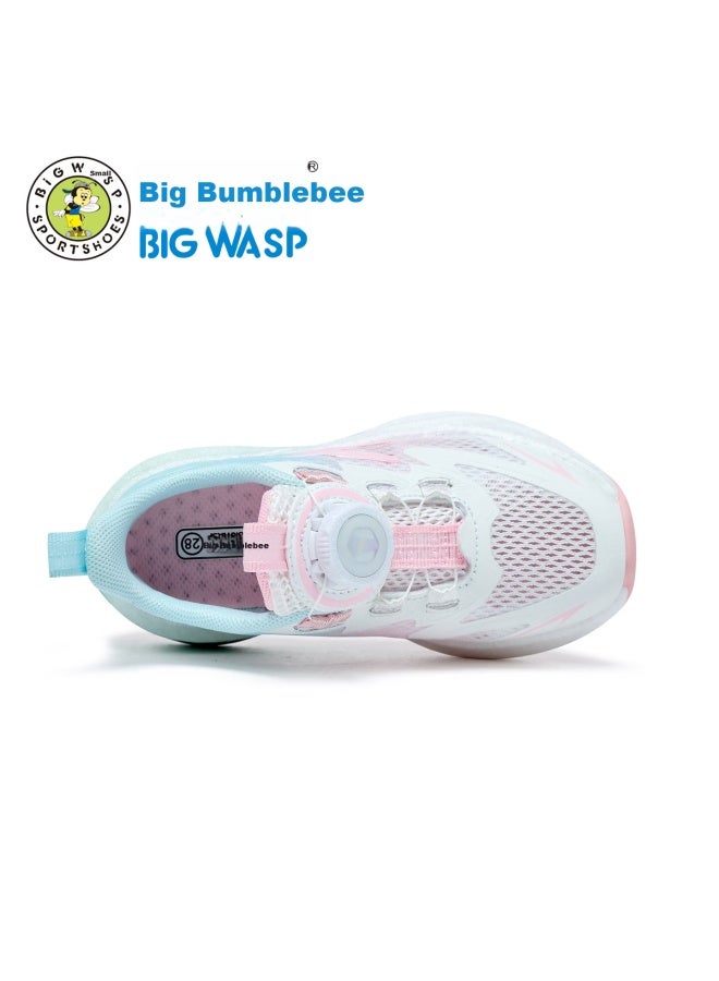 Bumblebee Kids Sports Shoes Boys Running Shoes Spring  Girls Running Shoes D112531315 Snow Cherry Pink (single Mesh) Size 28