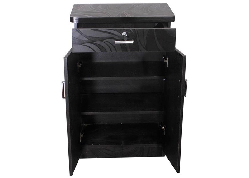 CASPIAN Caspian Furnitures S Textured 2 Door Shoe Rack in Dark Brown  - Image 1