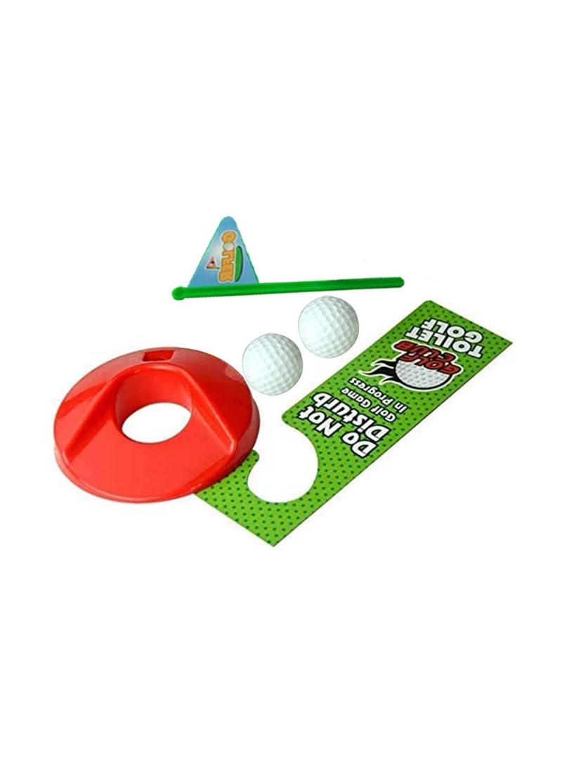 SYOSI Toilet Golf Game Set Toilet Golf Toilet Mini Suit Leisure Sports Toy Toilet Golf Potty Time Putter Game Mini Toilet Golf Gift Set Great Toilet Time Funny Gag Gifts for Golfer 6 Piece Set - Image 3