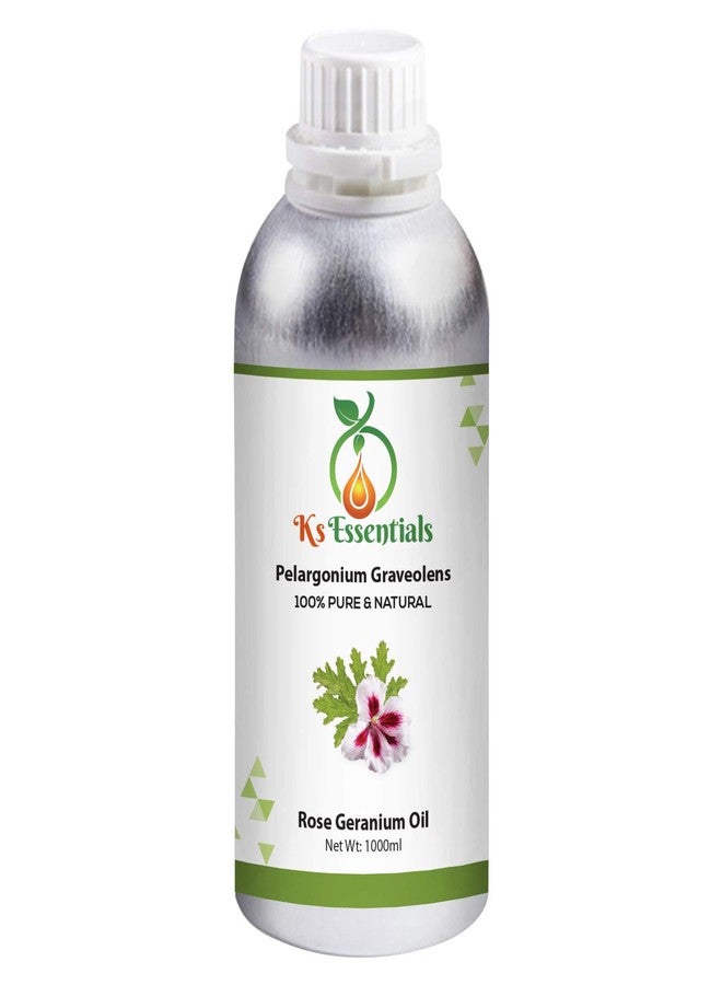 Ks Essentials Rose Geranium Oil (Pelargonium Graveoumlens) 100% Pure and Natural Oil Steam Distelled (1000 Ml) - Image 2