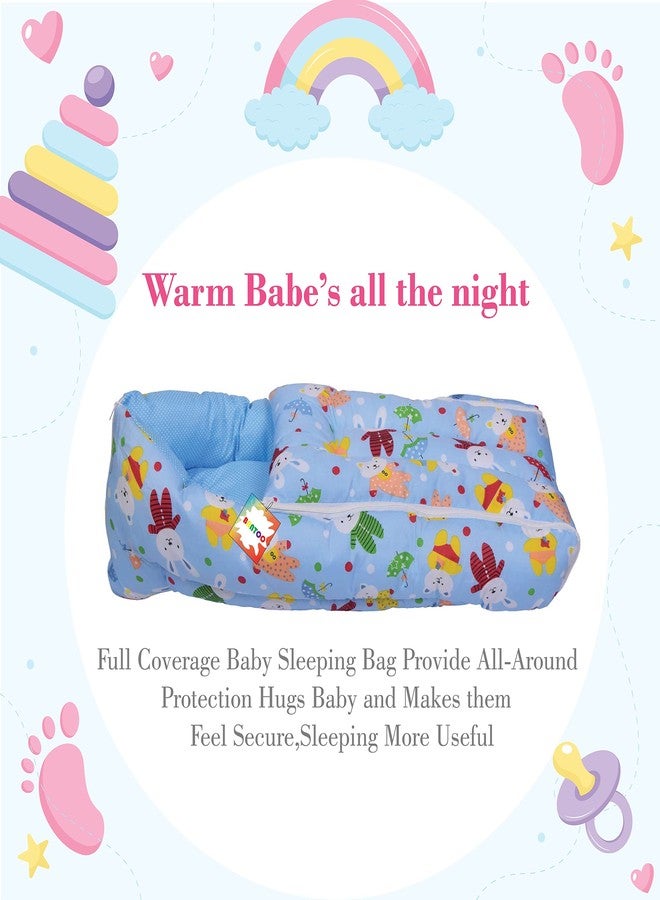 Bantoo New Born Baby Carry Bag/Carry Bed/Baby Wrapper (0-6 Months) Blue - Image 3