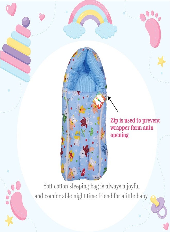 Bantoo New Born Baby Carry Bag/Carry Bed/Baby Wrapper (0-6 Months) Blue - Image 5