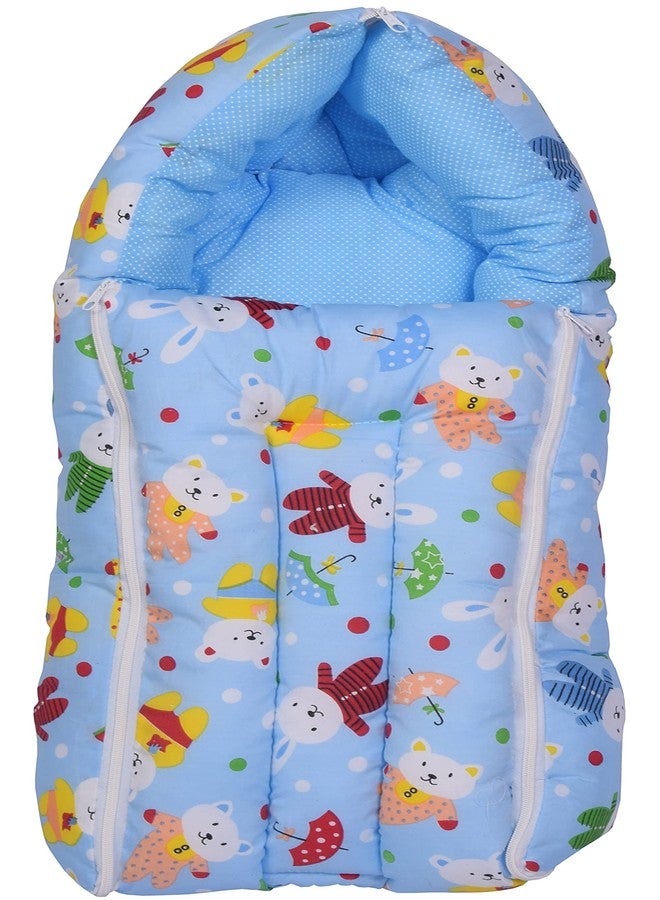 Bantoo New Born Baby Carry Bag/Carry Bed/Baby Wrapper (0-6 Months) Blue - Image 1