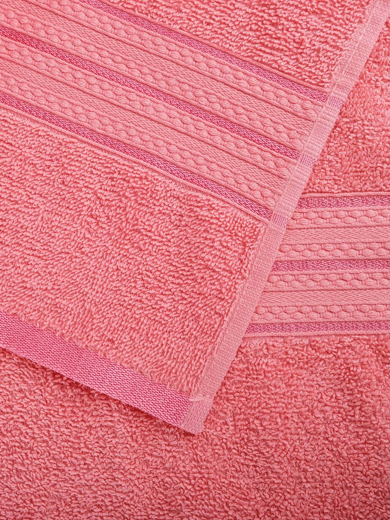 Dollar Bath Towel Cotton Soft, Large Size, 100% Cotton Towel - Highly Absorbent Size (75 X 150 Cm) for Men's and Women's 1 Piece Bath Towel (Salmon Pink) - Image 3