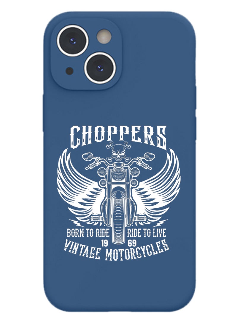 Theodor Protective Slim Fit Case Liquid Silicone Cover with Full Body Protection Anti-Scratch Shockproof Case For iPhone 15 Plus Blue  - Christ - Image 1