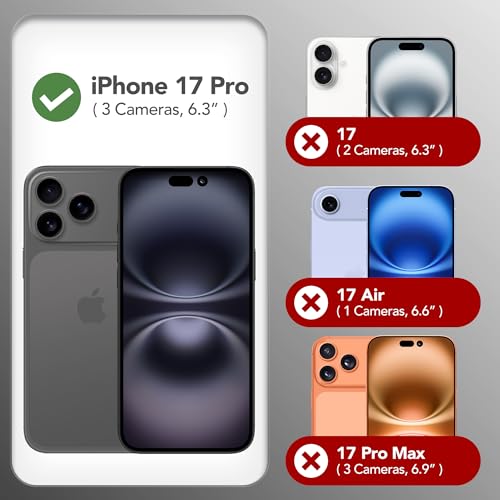 GONEZ Magnetic for iPhone 17 Pro Case, Compatible with MagSafe, [Screen Protector + Camera Lens Protector], Liquid Silicone Anti-Scratch Shockproof Protective Phone Case 6.3 inch, Light Purple - Image 2