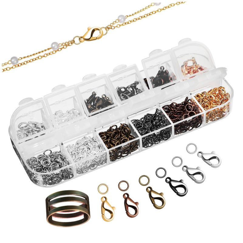 Jewelry Making Kit with Lobster Clasp Jump Rings Necklace Closures DIY Craft Materials - Image 2