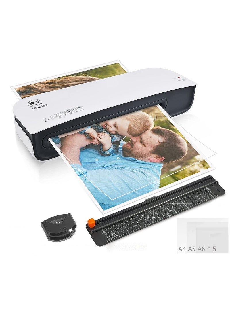 OSMILE SL289 Hot And Cold Laminating Machine, A4A5A6 Laminator Machine Set, 4 in 1 Thermal Laminator for Home Office School Use, 9 inches Max Width,Paper Trimmer,Corner Rounder (15 Laminating Pouches) - Image 1