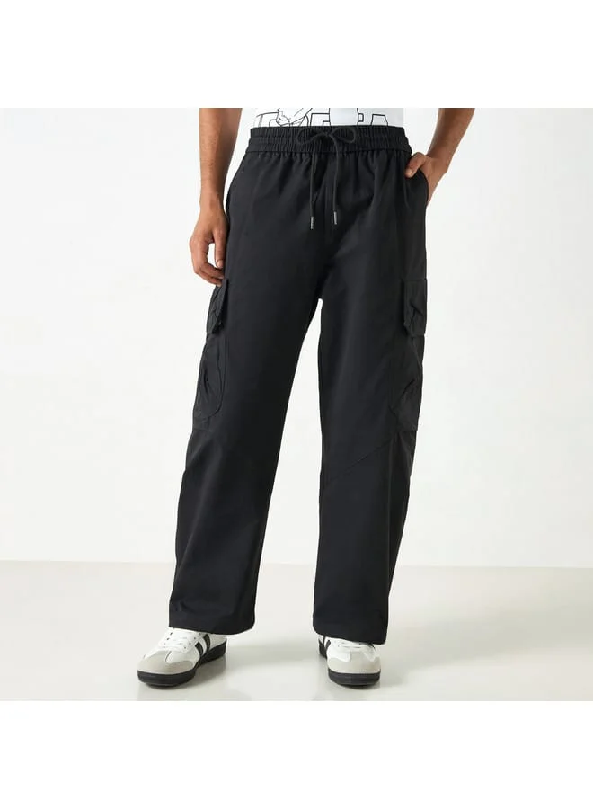 Lee Cooper Lee Cooper Solid Cargo Pants with Pockets
