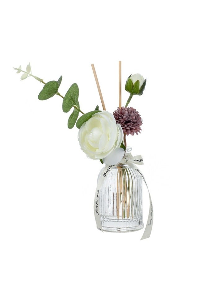 Lily Fraganced 100ml Flower Reed Diffuser Set Scent Diffuser With Sticks Home Fragrance Flower Diffuser For Home Office Bathroom Shelf 