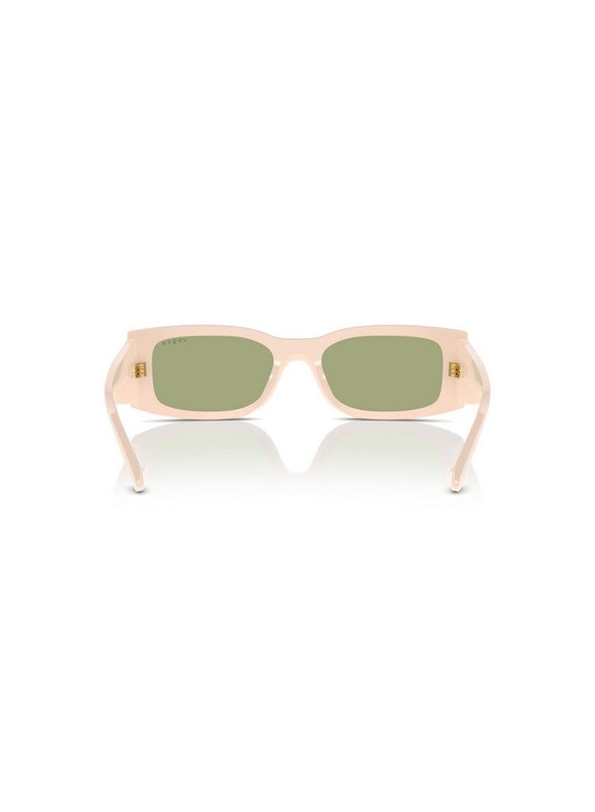 Vogue Eyewear Woman Sunglasses Full Beige Frame, Green Lenses, 53Mm - Image 4