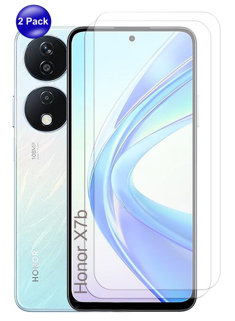 مجموعة من قطعتين من واقي الشاشة الزجاجي لهاتف Honor X7B - شفاف - Image 1