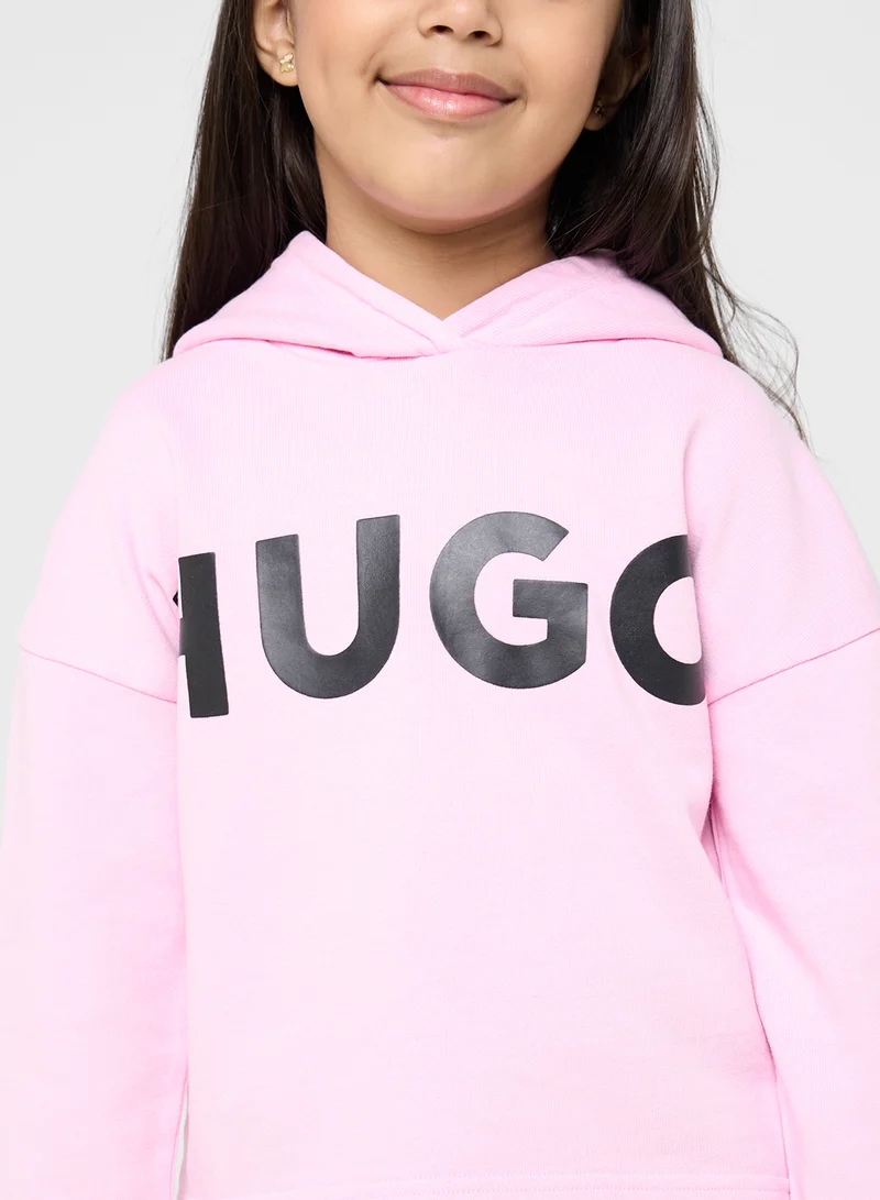 هوجو Kids Logo Hoodie