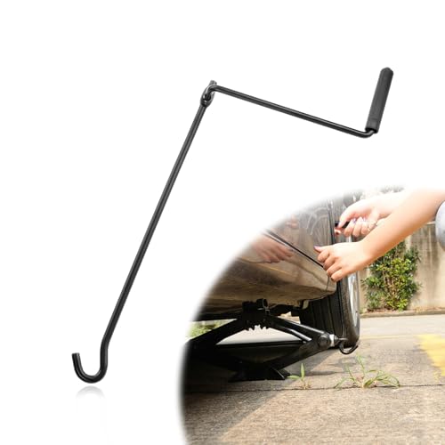 SHMZK Car Tire Wheel Scissor Jack Handle Auto Scissor Jack Lug Handle Wrench Efficient Repair Tool Universal Metal Hand Jack Car Lift Wrench for Cars Truck SUV 141 inches - Image 1