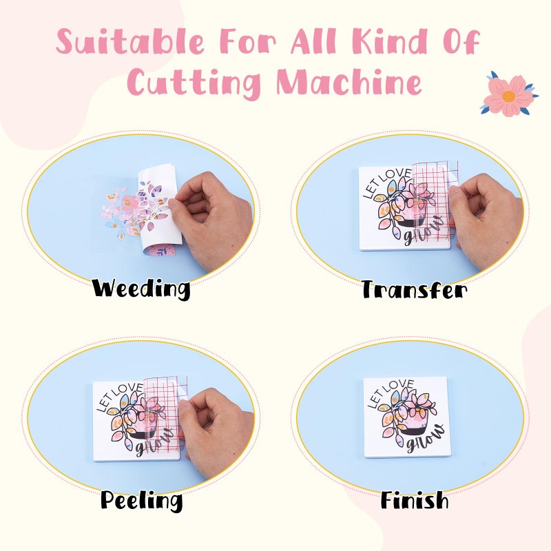 Tintnut Boho Permanent Adhesive Vinyl-12 Sheets 12"x10" Candy and Flowers Pattern Self Adhesive Vinyl Candy Boho Permanent Vinyl for DIY - Image 3