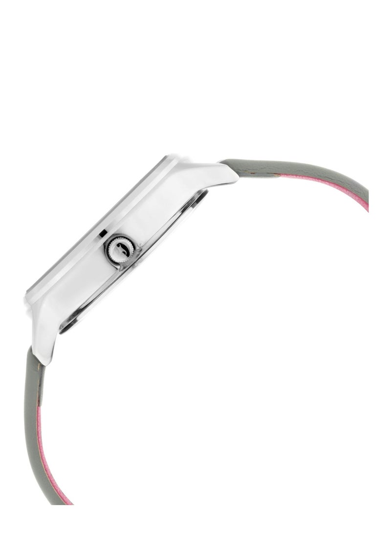 fastrack Fastrack Ruffles Quartz Analog with Day and Date Grey Dial Leather Strap Watch for Girls  - Image 3