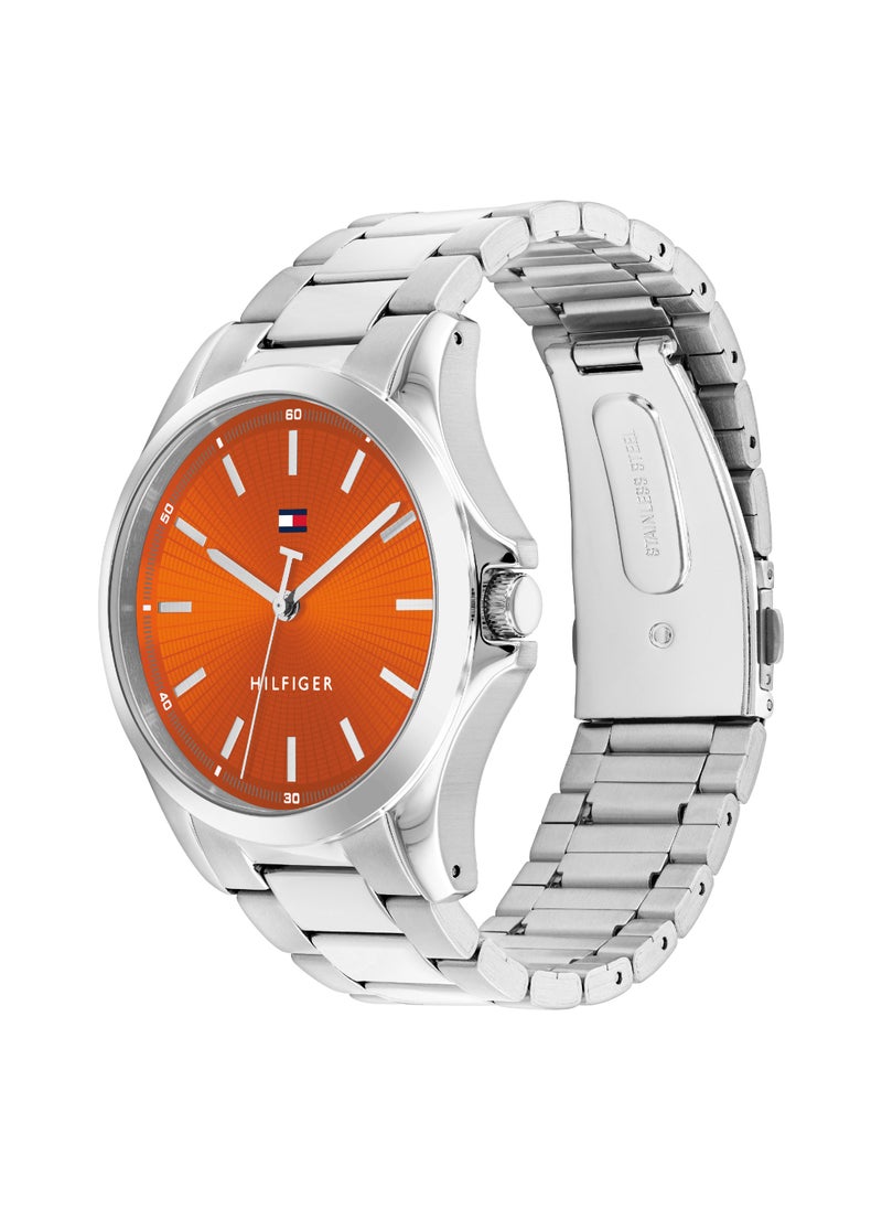 TOMMY HILFIGER TOMMY HILFIGER ROUND ANALOG MEN'S ORANGE CASE WATCH - 1710678  - Image 1