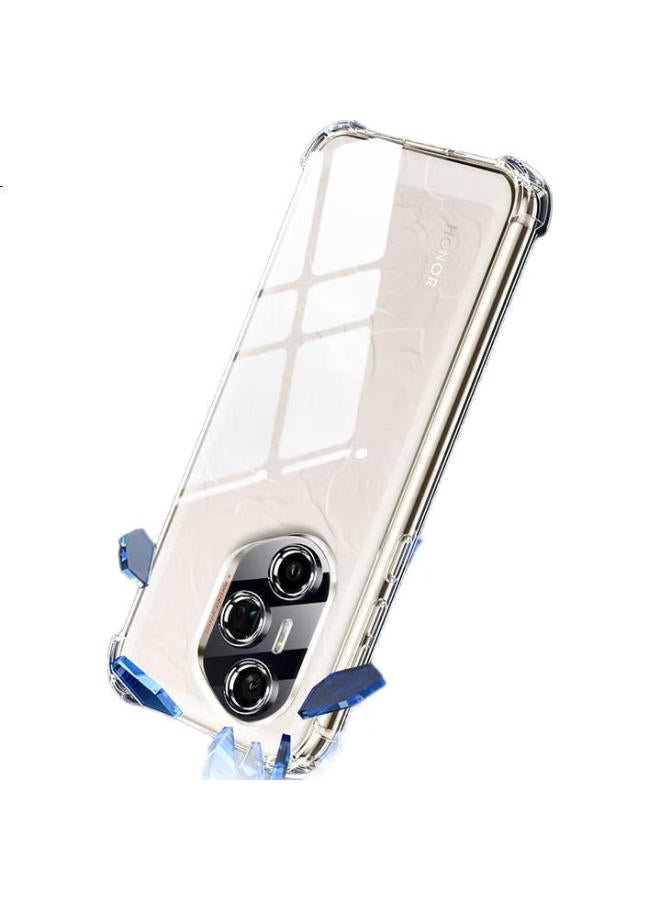 Freeson Transparent Phone Case For Honor 300 Ultra, Slim Lightweight Full Protection Cover With Lens Protection, Anti-drop, Clear Soft Shell, With Corner Airbag Anti-collision And Lanyard, Transparent - Image 3