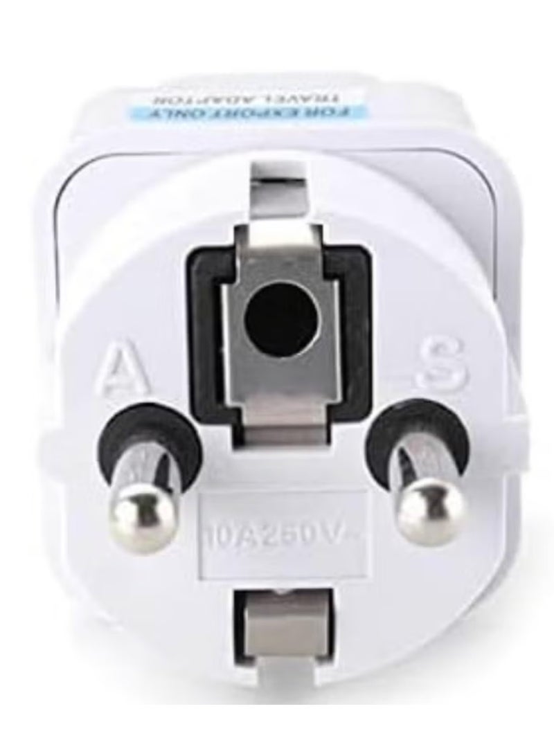 3 Pieces Universal Type E/F 2-pin Plug Adapter Outlet, Adaptor for USA to Europe | EU Socket | Use In Norway, Korea, Spain, Greece, Russia, Iceland - Image 4