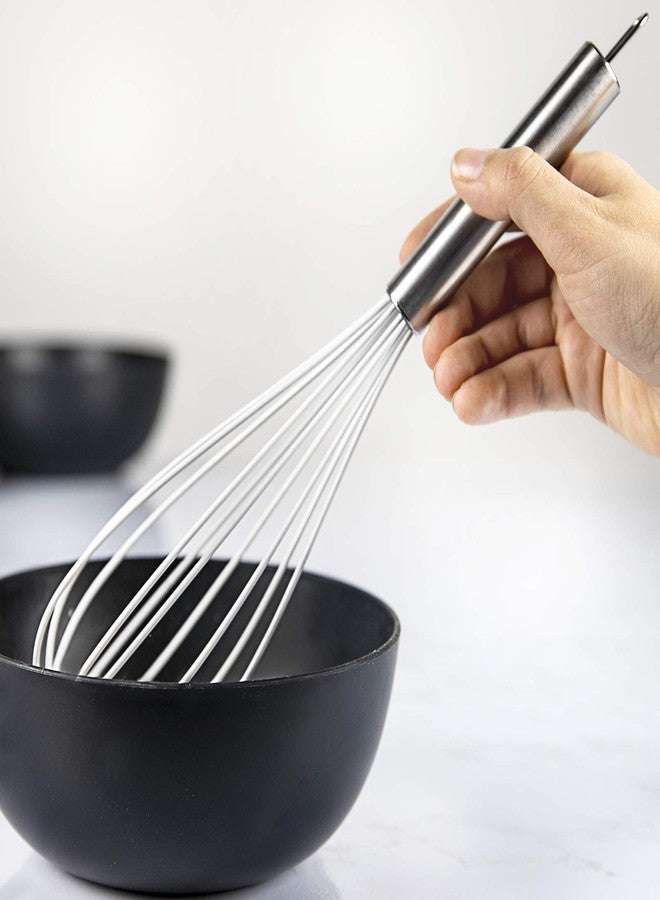 Cook With Color 10 Piece Nylon Cooking Utensil Set with Holder, Kitchen Tools and Gadgets with Rounded Copper Handles (Ombre Grey) - Image 5