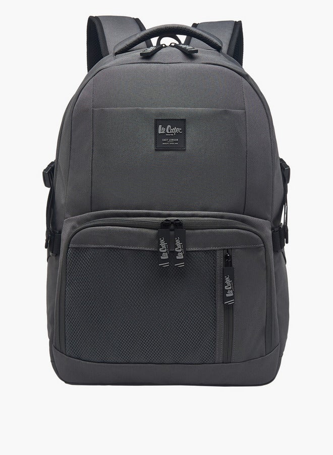 Lee Cooper Boys Panelled School Backpack with Zip Closure and Adjustable Strap - 32x14x46 cm - Image 1