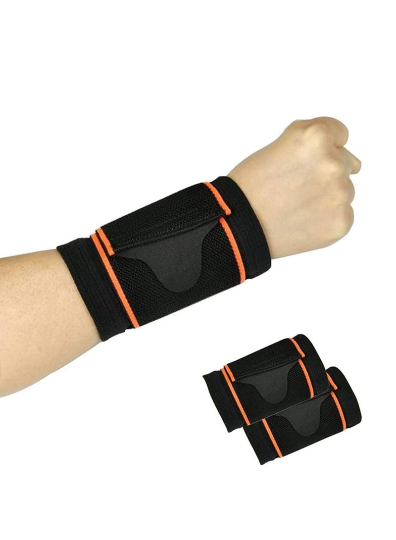 2 Pack Carpal Tunnel Wrist Brace Wraps Adjustable Fitted-ComfyBrace for Working Out Weightlifting Arthritis Hand Support Bands Lightweight Wristband Men Women