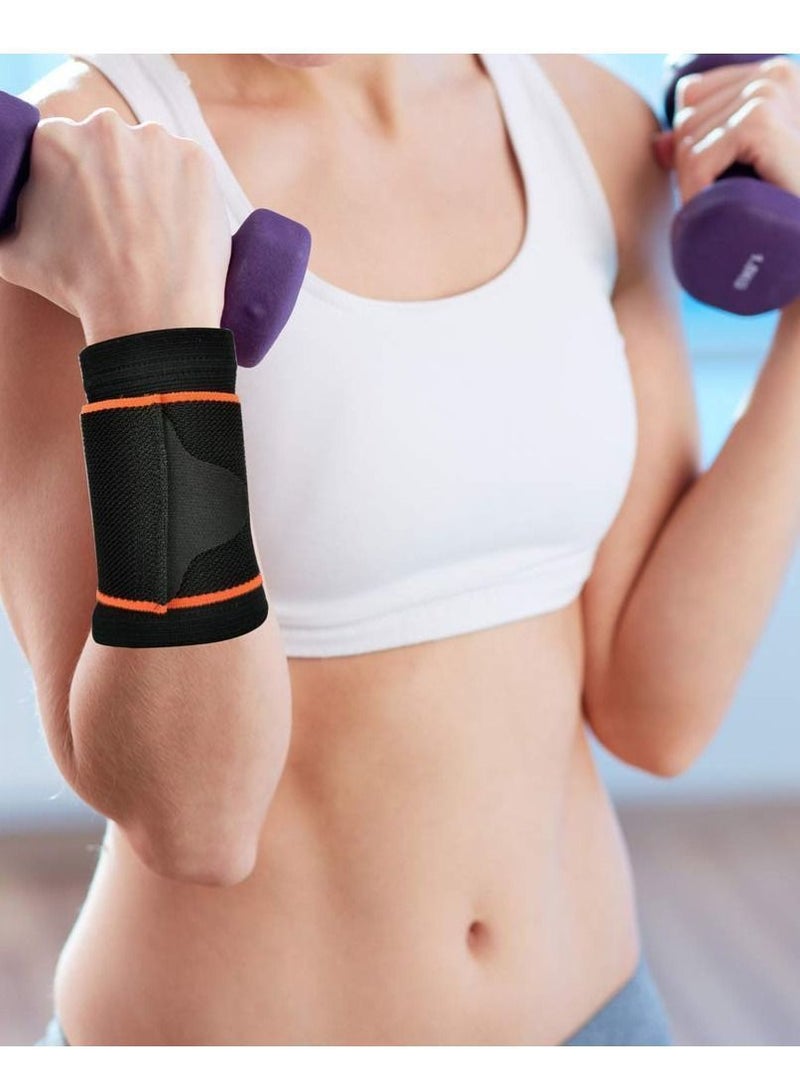 2 Pack Carpal Tunnel Wrist Brace Wraps Adjustable Fitted-ComfyBrace for Working Out Weightlifting Arthritis Hand Support Bands Lightweight Wristband Men Women