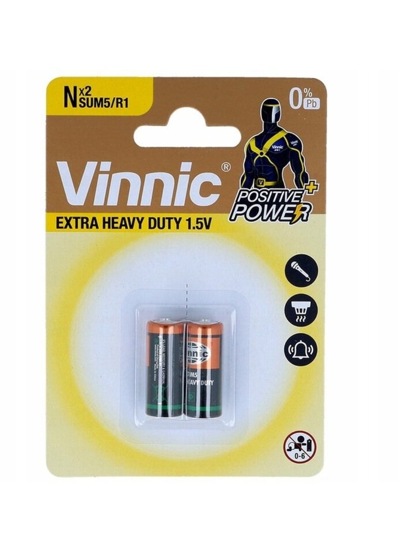 فينك Size (N) SUM5/R1 Extra Heavy Duty 1.5V Batteries - One Card - Image 1