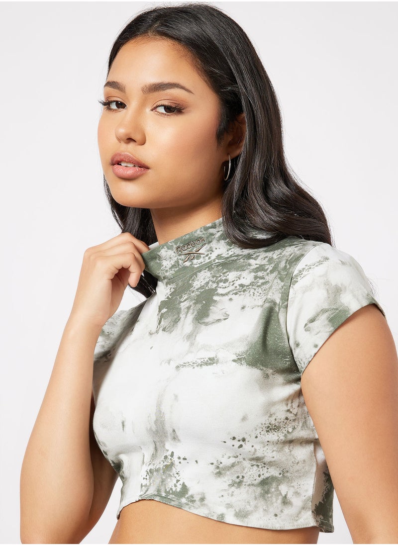 Reebok - Classics Cloud Splatter Crop Top - Image 1