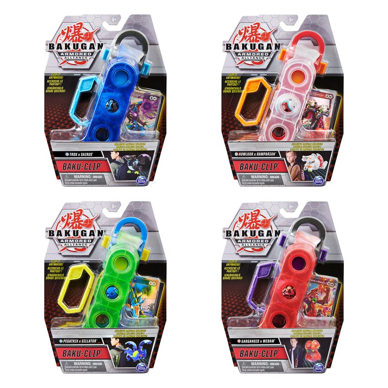 BAKUGAN Bakugan Baku-Clip Storage Accessory with Exclusive Fused Pegatrix x Gillator Bakugan, for Ages 6 and Up (Styles Vary)  - Image 1