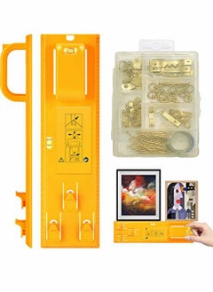 KASTWAVE Photo Hanging Kit Picture Hanging Tool, With Photo Hanging Wire, Hooks, Nails, Hanging Picture Frame And Portable Picture Frame Level Used To Mark The Position  - Image 1