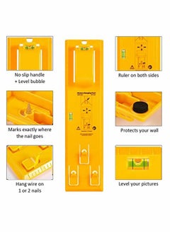 KASTWAVE Photo Hanging Kit Picture Hanging Tool, With Photo Hanging Wire, Hooks, Nails, Hanging Picture Frame And Portable Picture Frame Level Used To Mark The Position  - Image 2