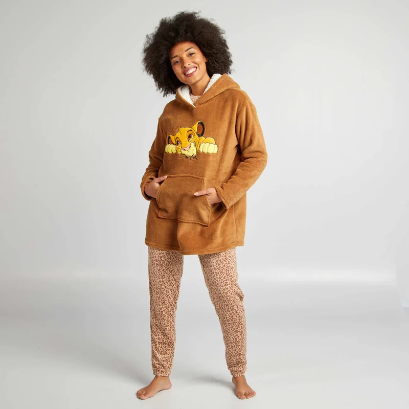 Kiabi 'The Lion King' Fleece Hoodie Brown