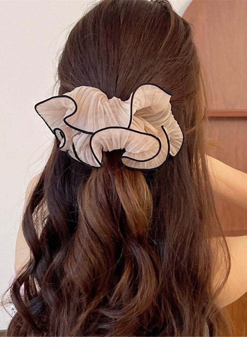 KHAJUL 4-Piece Large Elastic Puffy Hair Scrunchy for Women Girls Chiffon Hair Bobbles for Thick Long Hair Accessories for Teen Girls  - Image 5