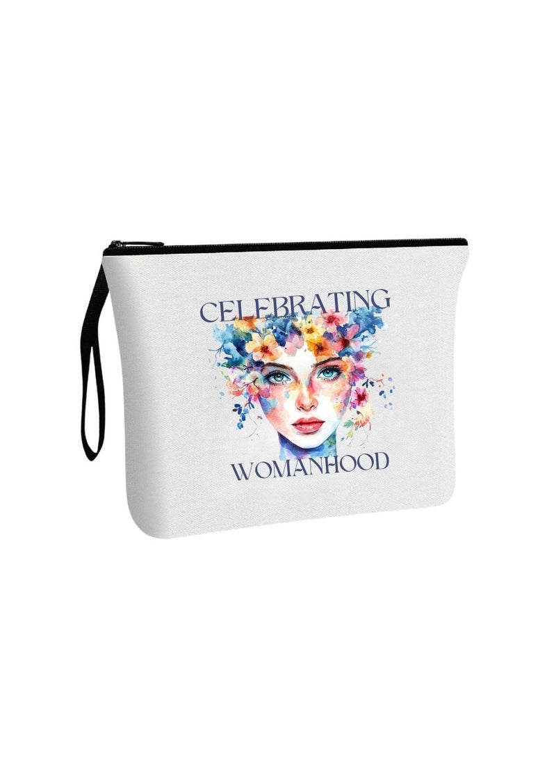 PRINTSHOP4ME International Women’s Day Cosmetic Bag–Durable And Travel-Friendly Toiletry Organizer–Gift For Women’s Day Events And Parties–Inspirational Women’s Themed Makeup Pouch - Image 1