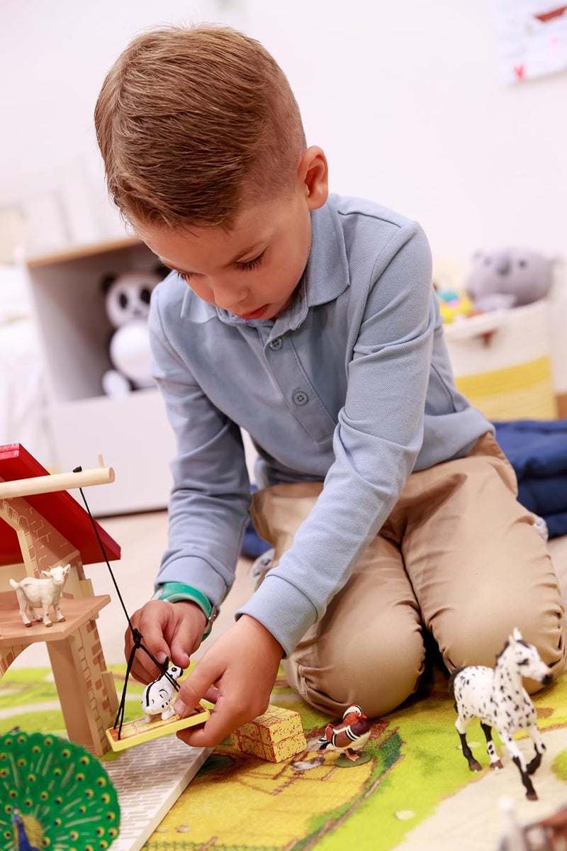 Papo تمثال بقرة سيمينتال من بابو واقعي للأطفال من عمر 3 سنوات مجموعة المزرعة مطلي يدويًا عالي التفاصيل متين وتعليمي فكرة هدية قابلة للجمع تمثال حيوانات المزرعة - Image 2