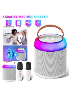 BESTIS Wireless Bluetooth Dual Karaoke Microphone Speaker Microphone Integrated Machine with LED Lights  - Image 2
